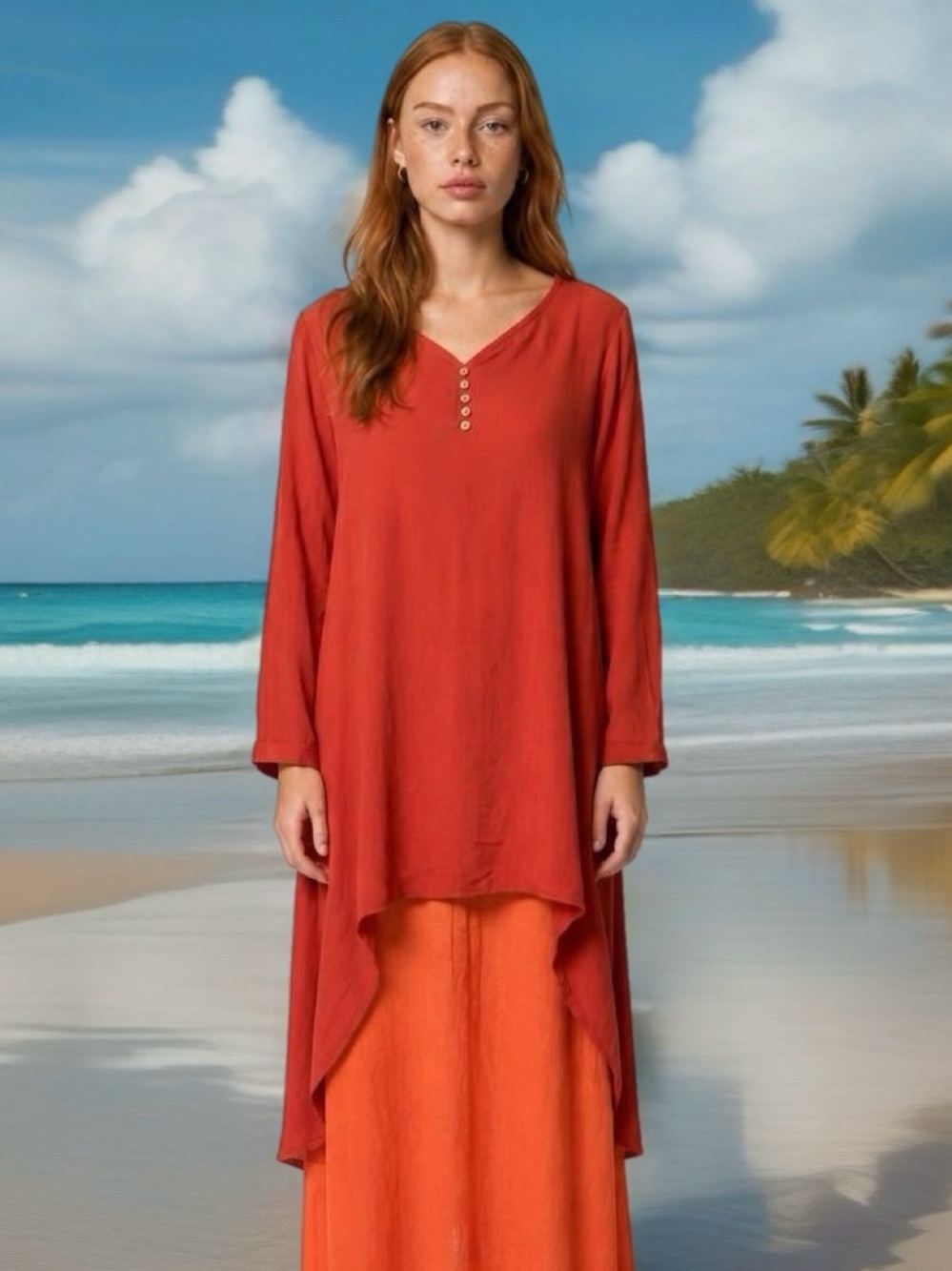 Two Tone Korean Maxi Dress by Hanyi Fushi